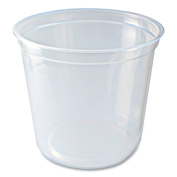 500-PACK OF Container Food Fabri-Kal 24 oz. Clear Microwavable Plastic Deli Containers - 4.6 x 4.1 in. - 500 Count for Food Storage