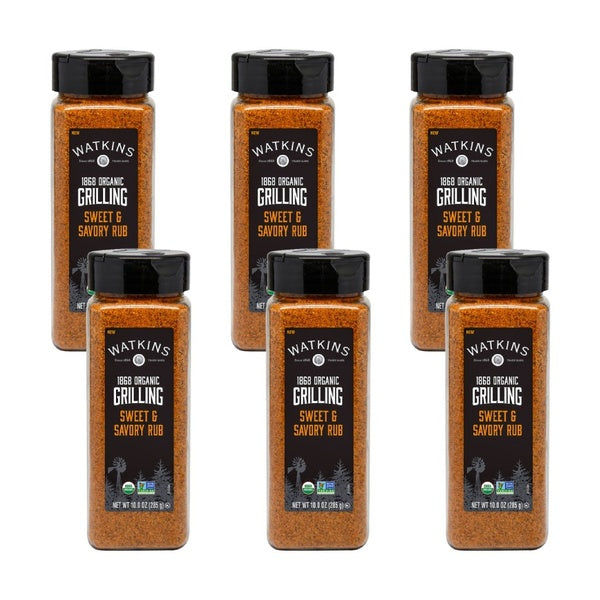6-PACK OF Seasoning Rub Sweet Savory Watkins & Co Dispble Bags 10 oz