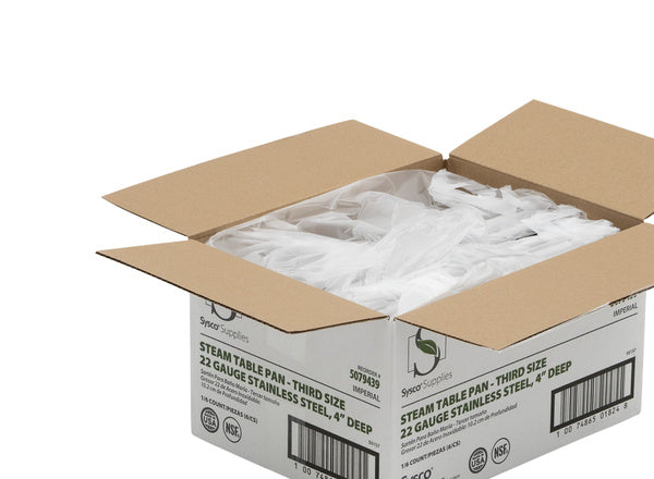 THIRD-PACK OF PAN STM TBL 22G STNLS 4IN DEEP