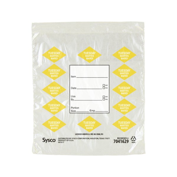 1-PACK OF BAG PLAS PRTN 6.5X7 YEL TUE