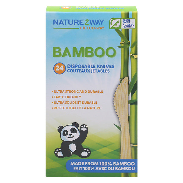 24-PACK OF KNIFE BAMBOO DISPOSABLE, ULTRA STRONG AND DURABLE