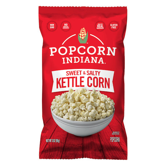 6-PACK OF Sweet And Salty Kettle Corn Popcorn Indiana, 6 - 3 Oz