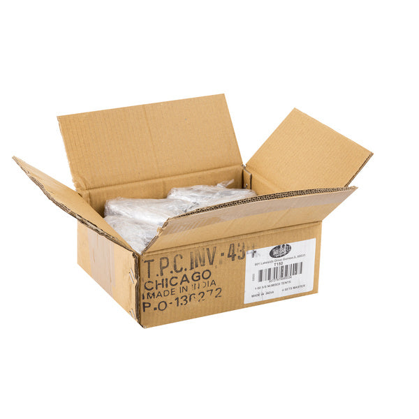 1 EA-PACK OF NUMBER TBL TENT STNLS 1-50 SET