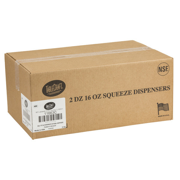 16 OZ-PACK OF BOTTLE PLAS SQUEEZE CLR WIDE