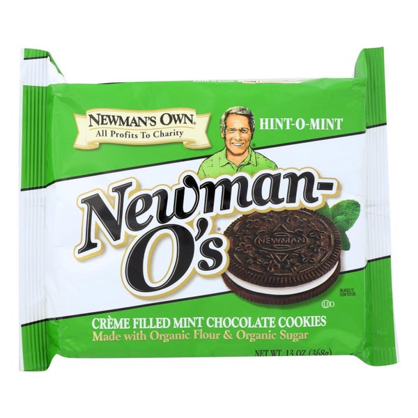 6-PACK OF Cookie Mint Chocolate O's Crème Newman's Own Organic 13 oz
