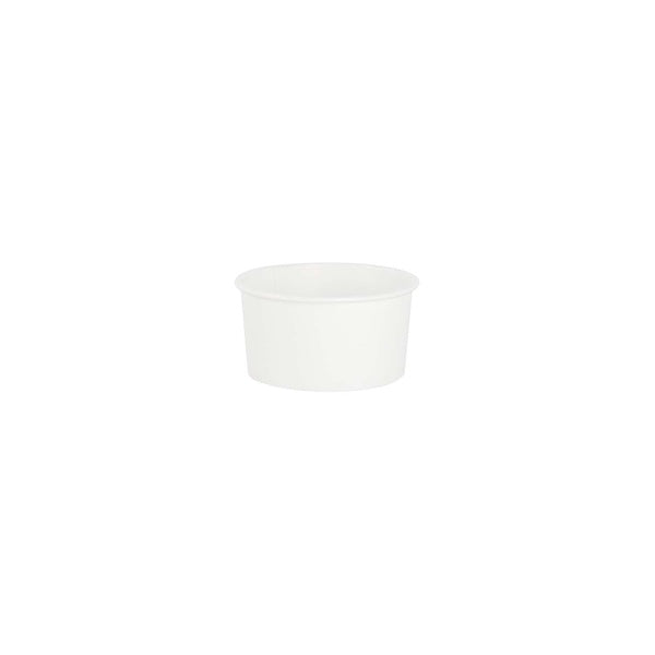 1000-PACK OF Container Paper Karat Earth Eco-Friendly 6oz Paper Cold/ Hot Food Container (90.8mm), White - 1,000 pcs