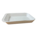 500-PACK OF Tray Foam GEN 2D Foam Meat Trays - 8.56 x 6.1 x 1.2 inches - White - Bulk Pack of 500 for Efficient Food Packaging