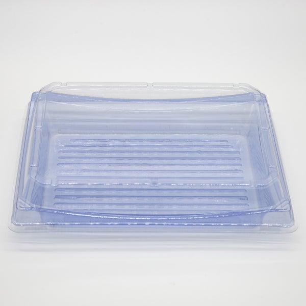 4-PACK OF Heavy Duty Container Disp 9.5*7.3*2 Blue Sushi Tray w/Lid #50 200 sets