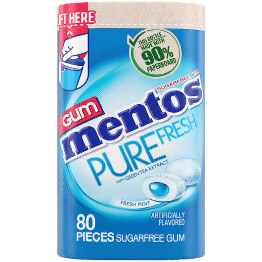 36-PACK OF Sugar Free Gum 80 Count Mentos Candy, 6 - 6 - 5.644 Oz