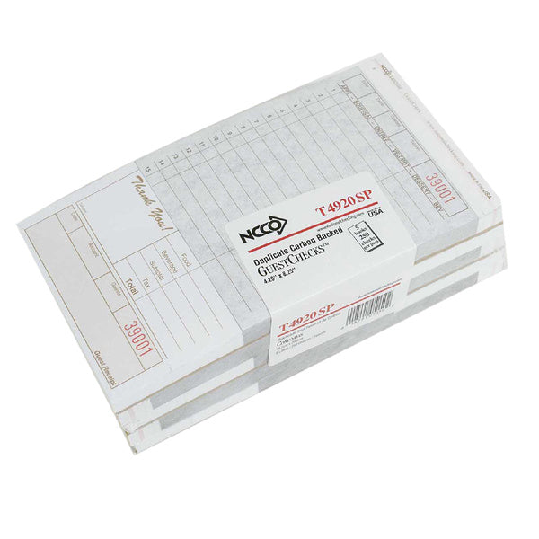 50 CT-PACK OF GUEST CHK CARBON 2 PART TAN
