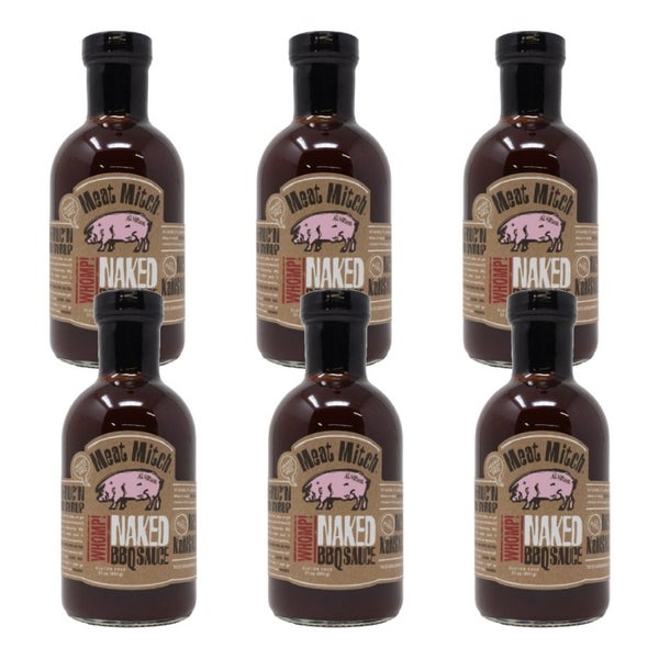 6-PACK OF Sauce Bbq Naked Meat Mitch 21 oz