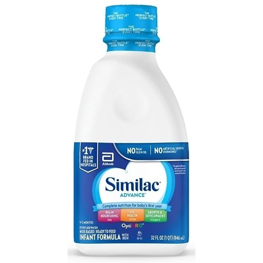 6-PACK OF Advance Non-Gmo Milk-Based Ready-To-Feed Liquid Infant Formula Bottle With Iron Similac, 6 - 32 FO