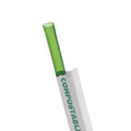 24-PACK OF STRAW WRPD PLA GRN CMP 7.75