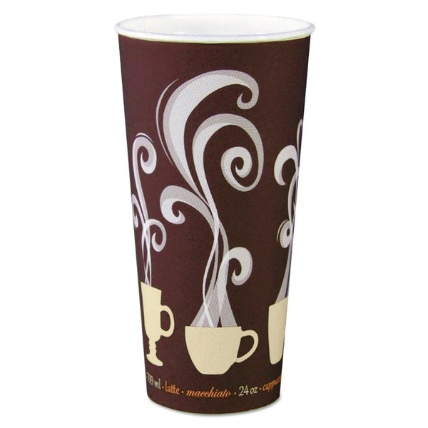600-PACK OF Cup Paper Dart DWTG24ST Thermoguard 24 oz Insulated Paper Hot Cups - Steam Print (600 Count) for Superior Heat Retention