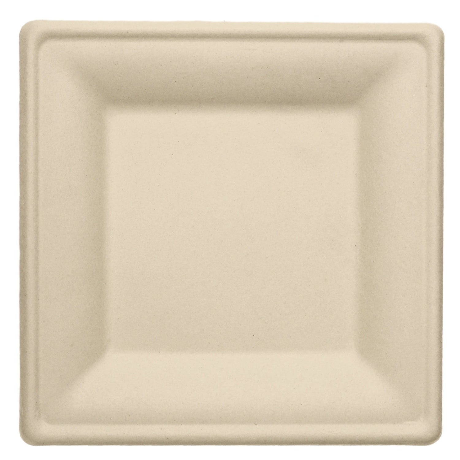 500-PACK OF PLATE SQUARE COMPOSTABLE SQUARE MOLDED FIBER 8 INCH DISPOSABLE