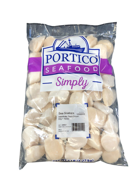 5 LB-PACK OF SCALLOP SEA DRY IQF 10/20 USA