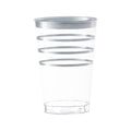 12-PACK OF Tumbler Plastic 12 oz Silver Stripe