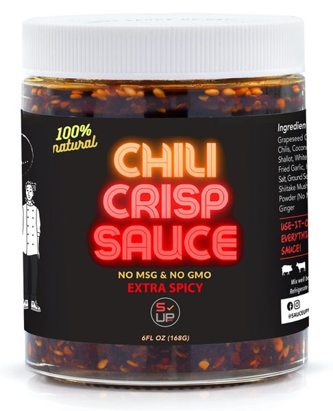 12-PACK OF Sauce Chili Crisp Extra Spicy 100% All Natural, Sauce Up NYC