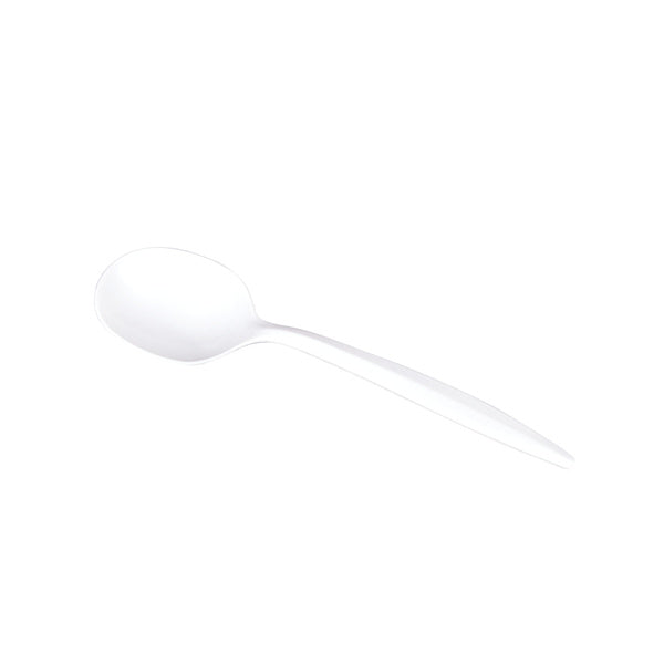 1000-PACK OF Spoon Soup Karat 1,000 ct PP Plastic Medium Weight Soup Spoons, White