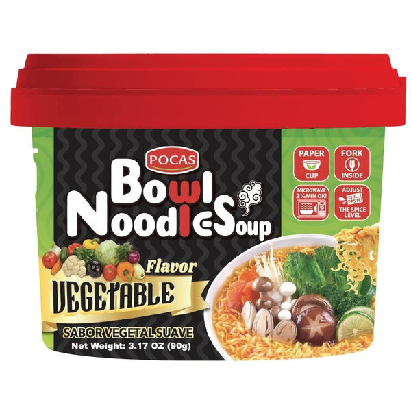 12-PACK OF Bowl Noodle Soup, Vegetable, 12/3.17 oz