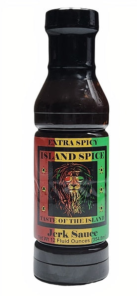 6-PACK OF Sauce Jerk Extra Spicy Taste of the Island, Island Spice Jamaican Restaurant