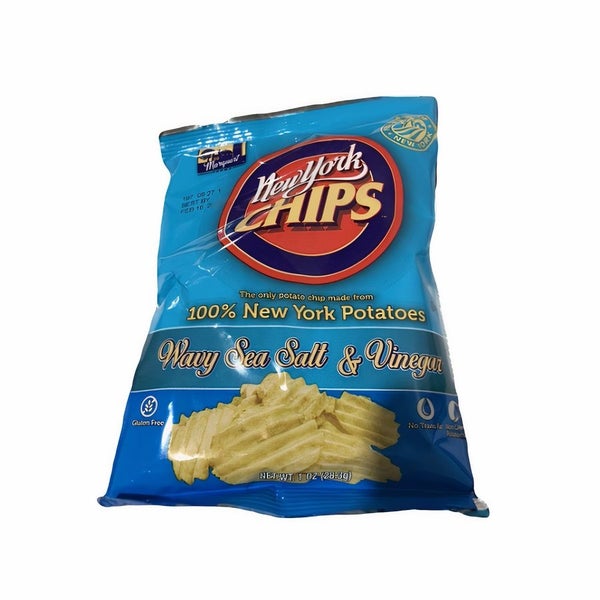 60-PACK OF Potato Chips Wavy Salt and Vinegar, New York Chips