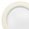 24-PACK OF Plate Appetizer 7.5" White Gold Rim