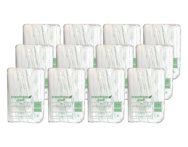 12-PACK OF Straw Paper Jumbo Green 2 500 ct
