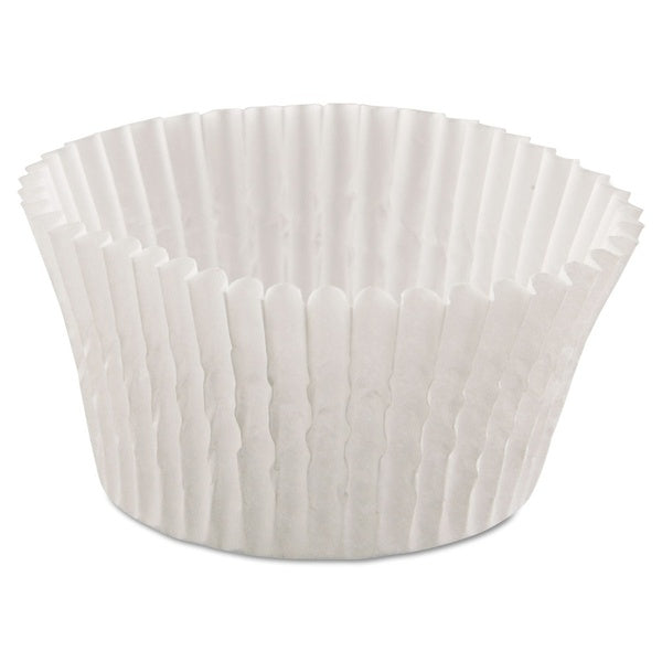 10000-PACK OF Bake Hoffmaster Fluted Paper Bake Cups - 4.5 Inch Diameter, 1.25 Inch Height - White - 500 Count Pack (20 Packs per Carton)