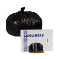 100-PACK OF Boardwalk H7658HBK 38" x 58" 0.7 Mil Black Linear Low-Density Industrial Can Liners - 60 Gallon Capacity (100 Count)