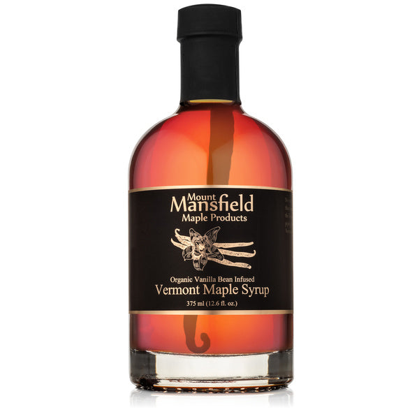 12-PACK OF Syrup Maple Organic Vanilla Infused, Mount Mansfield Maple Products