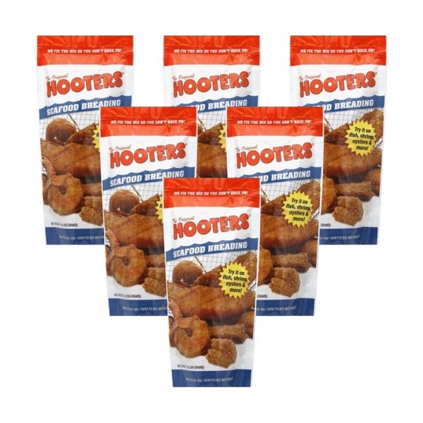 6-PACK OF Breading Mix Seafood Hooters 10 oz