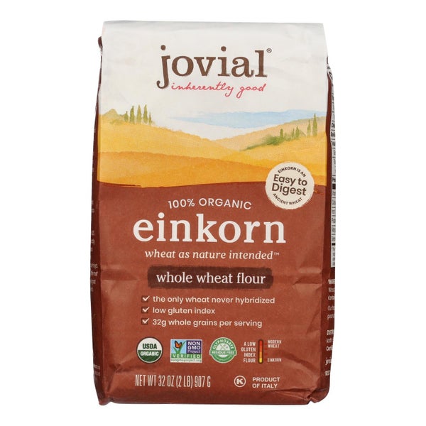10-PACK OF Flour Organic Einkorn Wheat Berries Jovial 32 oz
