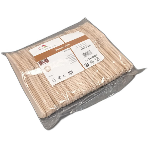 20-PACK OF KNIFE WOODEN LIGHTWEIGHT 6.5IN