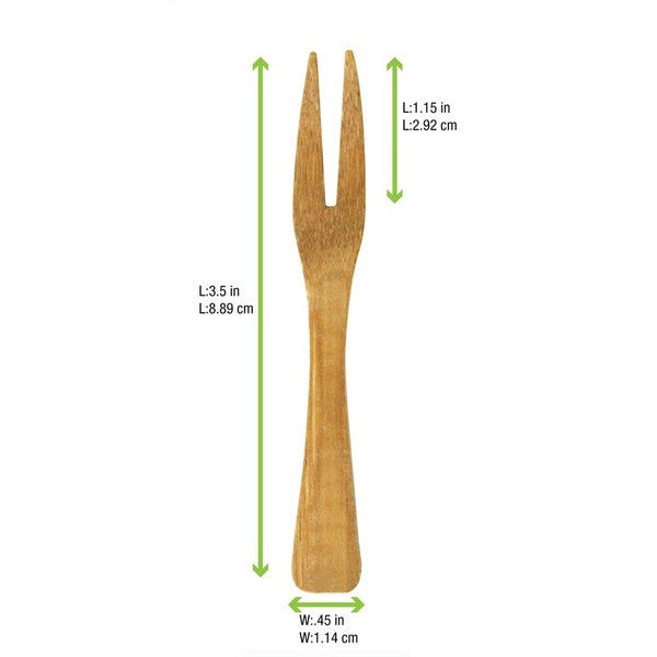 10-PACK OF FORK BIODEG BAMBOO 2 PRNG 3.5N