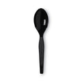 1000-PACK OF Cutlery Plastic Dixie TM517 Heavy Mediumweight Black Plastic Teaspoons - 1000 Count Carton for Catering and Events