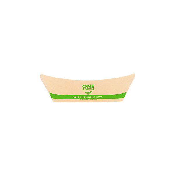 1000-PACK OF Tray Food Karat Earth 1.0 lb Bamboo Natural Food Tray, Generic Print - 1,000 pcs