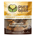 6-PACK OF Organic Snack Bites Turmeric Lemon Orange, Pure Bliss Organics
