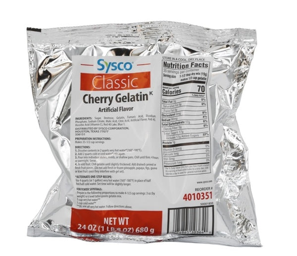 12-PACK OF GELATIN CHERRY