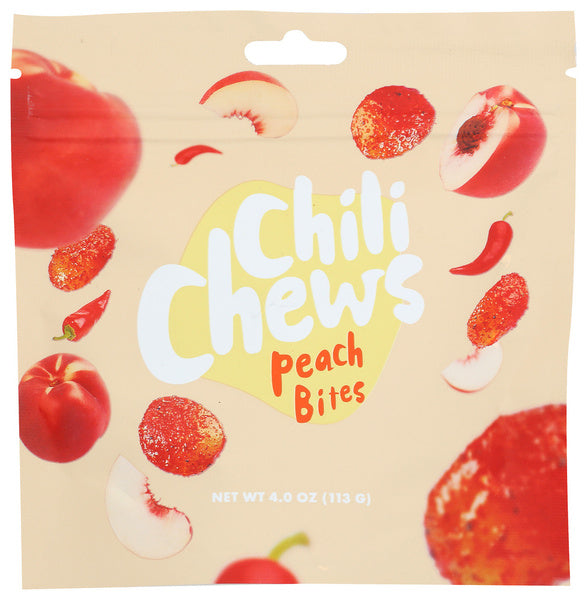 6-PACK OF Peach Bite Chili Chews 4 oz