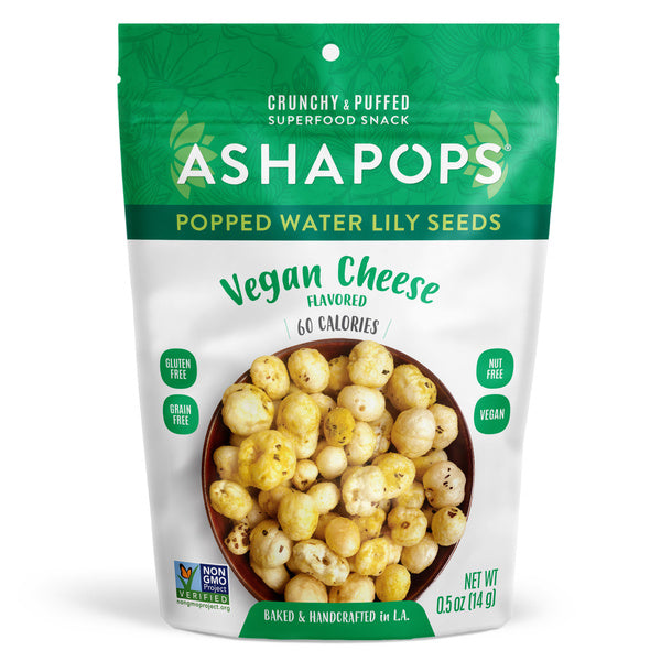 12-PACK OF AshaPops Vegan Cheese Water Lily Seeds 0.5oz 12-Pack