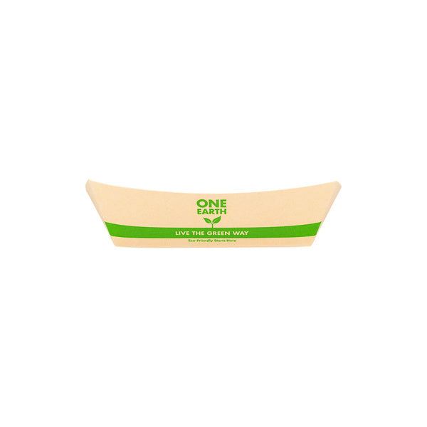 1000-PACK OF Tray Food Karat Earth 2.0 lb Bamboo Natural Food Tray, Generic Print - 1,000 pcs