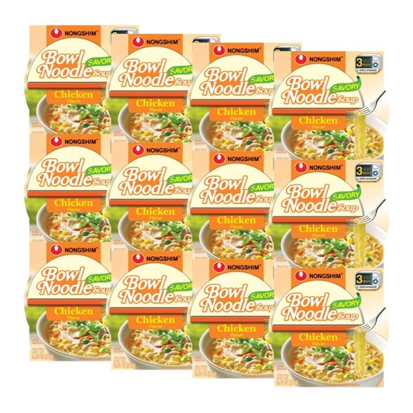 12-PACK OF Entree Noodle Savory Chicken Nong Shim 3.03 oz