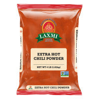 6-PACK OF Spice Chile Powder Laxmi Extra Hot 4x4lb Bag