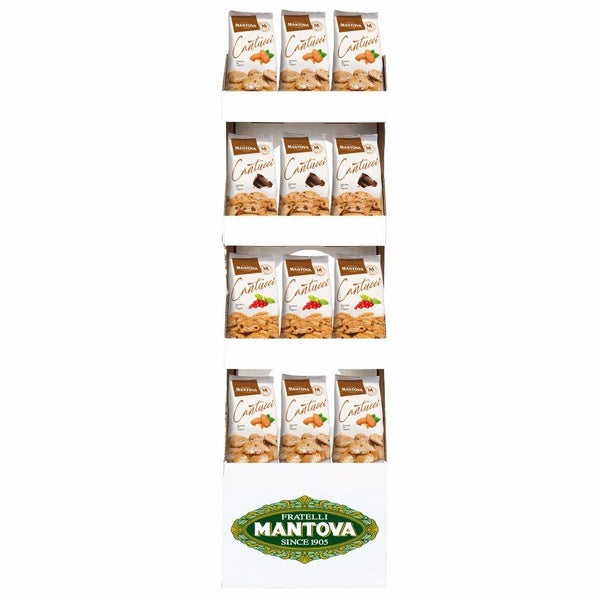48-PACK OF Cookies Cantucci Almond, Chocolate, Cranberry Mantova Shipper, Fine Italian Foods