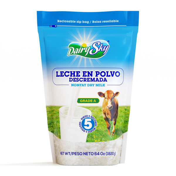 8-PACK OF Milk Powder Nonfat Dry DairySky 64 oz Resealable Pouch 8-Count Case