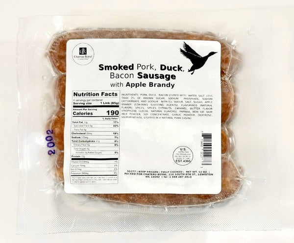 12 OZ-PACK OF SAUSAGE SMK DUCK W/APPL BRANDI