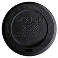 1000-PACK OF Lid Plastic Eco-Products EP-HL16-BR EcoLid: 25% Recyclable Hot Cup Lid for 10-20 oz Cups - Black, 1000 Count