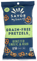 12-PACK OF SNACK PRETZEL ROASTED GARLIC & HERB 5 OUNCE - CASE OF 12