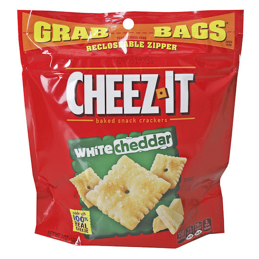6-PACK OF Grab Bag Reclosable White Cheddar Crackers Kellogg'S, 6 - 7 Oz